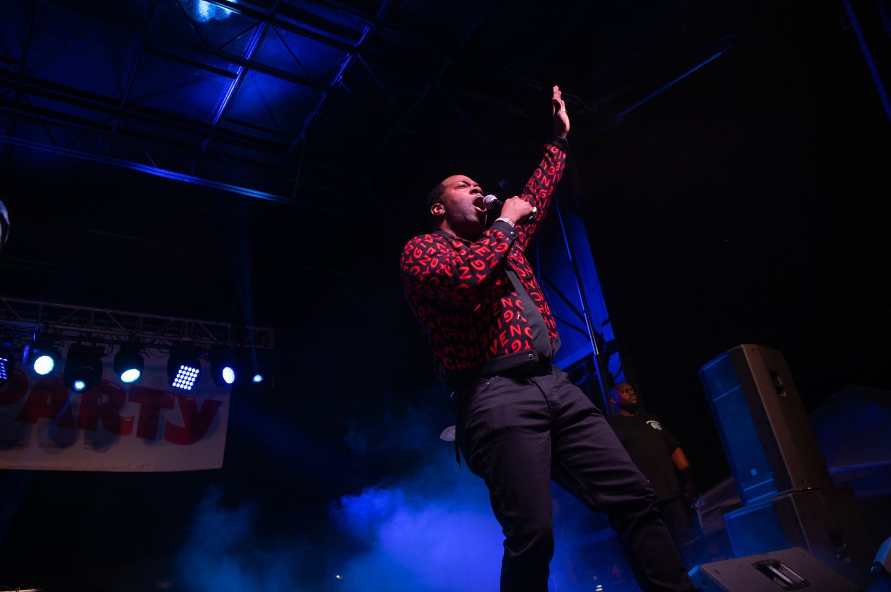 Busta Rhymes at Seoul Taco's anniversary block party